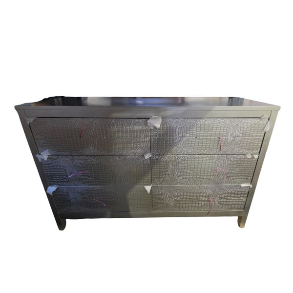 New - Glam Silver Crocodile Double Dresser handles & legs in drawer