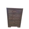 Image 1 : Urban Modern 5-Drawer Bedroom Chest - Dark Walnut Finish