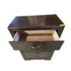 Image 3 : Urban Modern 5-Drawer Bedroom Chest - Dark Walnut Finish