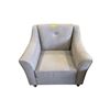 Image 1 : Elegant Light Grey Club Chair - Tapered Silhouette