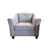 Image 2 : Elegant Light Grey Club Chair - Tapered Silhouette