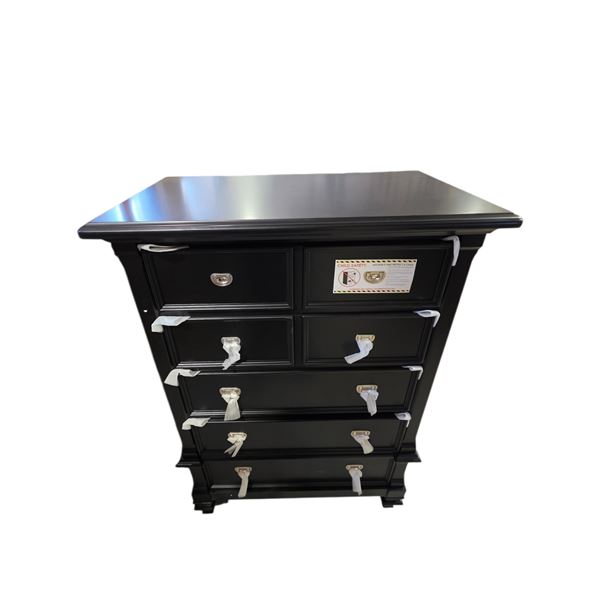 BNIB - Prentice Black 5-Drawer Chest - Classic Transitional Highboy
