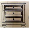 Image 3 : New - Coastal Cottage Style Nightstand - Weathered Grey with Dark Wood Top