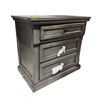 Image 1 : New - Coastal Cottage Style Nightstand - Weathered Grey with Dark Wood Top