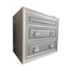 Image 1 : New - Designer Champagne Style Nightstand - Upholstered Drawer Fronts with Stud Detail