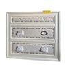 Image 2 : New - Designer Champagne Style Nightstand - Upholstered Drawer Fronts with Stud Detail