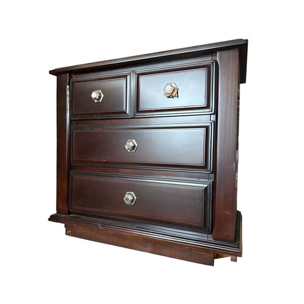 BNIB - Set of 2 Traditional Espresso Bedside Table (handles & legs inside drawers)