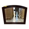 Image 1 : 3PC New - Traditional Arched Wood Mirror - Rich Cherry Finish, Elegant Crown Silhouette (2 new in bo