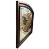 Image 2 : 3PC New - Traditional Arched Wood Mirror - Rich Cherry Finish, Elegant Crown Silhouette (2 new in bo