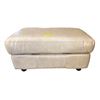 Image 2 : Large Contemporary Rectangular Upholstered Ottoman with Storage - Cream/Beige Textured Fabric