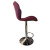 Image 2 : BNIB - Set of 2 New Modern Burgundy Barstools, Gas-Lift Height Adjustable, 360 Swivel, Tufted Fabric