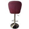 Image 3 : BNIB - Set of 2 New Modern Burgundy Barstools, Gas-Lift Height Adjustable, 360 Swivel, Tufted Fabric