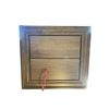 Image 2 : New - Modern 2-Drawer Nightstand - Natural Oak Finish with Beveled Frame Detail (handles and legs in