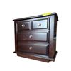 Image 3 : Traditional 3-Drawer Espresso Nightstand - Rich Dark Wood Finish with Silver Hexagonal Knobs