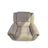 Image 1 : Amax Leather Cream Faux Leather Manual Recliner - Traditional Style with Bronze Nailhead Trim