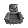 Image 1 : Milano - Modern Charcoal Grey Faux Leather Manual Recliner - High Back with Overstuffed Padded Arms 