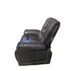 Image 3 : Milano - Modern Charcoal Grey Faux Leather Manual Recliner - High Back with Overstuffed Padded Arms 