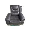 Image 4 : Milano - Modern Charcoal Grey Faux Leather Manual Recliner - High Back with Overstuffed Padded Arms 