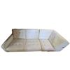 Image 1 : Modern White Faux Leather 3-Piece Sectional Sofa - Button Tufted Back with Corner Wedge