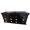 Image 1 : New - Espresso 6-Drawer Double Dresser - Traditional Style with Silver Ring Pulls & Crown Molding