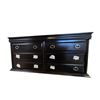 Image 2 : New - Espresso 6-Drawer Double Dresser - Traditional Style with Silver Ring Pulls & Crown Molding