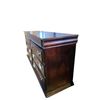 Image 3 : New - Espresso 6-Drawer Double Dresser - Traditional Style with Silver Ring Pulls & Crown Molding