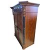 Image 2 : New - Grand Neoclassical Armoire - Burl Wood Inlay with Black Faux Marble Corinthian Columns