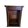 Image 3 : New - Grand Neoclassical Armoire - Burl Wood Inlay with Black Faux Marble Corinthian Columns