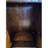Image 4 : New - Grand Neoclassical Armoire - Burl Wood Inlay with Black Faux Marble Corinthian Columns