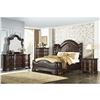 Image 3 : BNIB - Traditional Ornate Nightstand, Cherry Wood 3-Drawer Chest, Rococo Style, Carved Pilaster