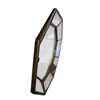 Image 2 : Modern Octagonal Wall Mirror - Antique Gold Metal Frame with Beveled Glass Sections