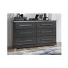 Image 1 : BNIB - Ashley Furniture Steelson Modern Gray High-Gloss Dresser