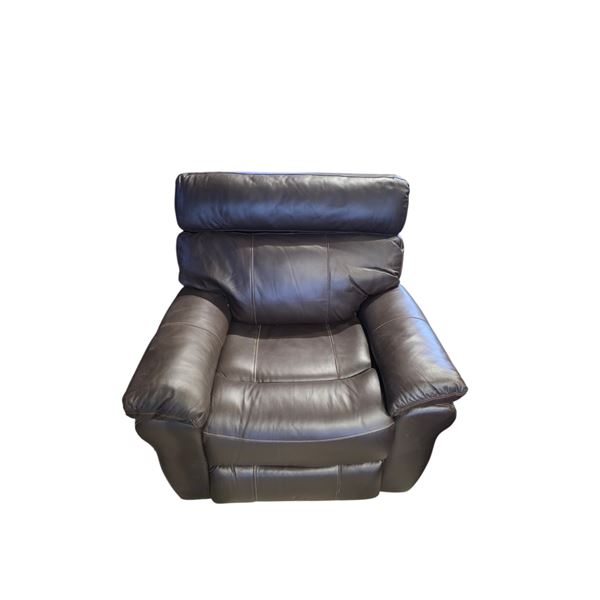 New - Amax Leather Power Reclining Armchair in Dark Brown