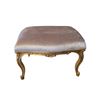 Image 1 : French Louis XV Style Giltwood Stool with Velvet Upholstery