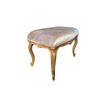 Image 2 : French Louis XV Style Giltwood Stool with Velvet Upholstery