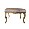 Image 3 : French Louis XV Style Giltwood Stool with Velvet Upholstery