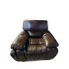Image 1 : BNIB - Milano Series Brown Leather Manual Recliner - Overstuffed Pillow Arms