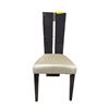 Image 2 : Set of 4 New Contemporary Split-Back Dining Chairs in High-Gloss Charcoal