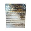 Image 2 : Grand Abstract Canvas with Gilded Gold Leaf Accents - approx. 40in x 50in