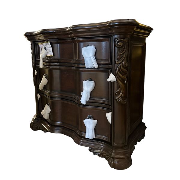 New Chateau Beauvais Nightstand featuring Intricate Acanthus Carvings