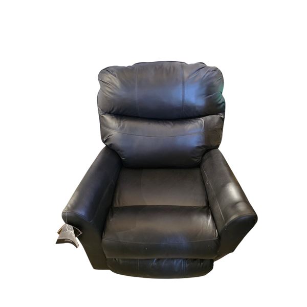 New Signature Design by Ashley Black Leather Manual Recliner