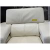 Image 4 : New Mazarian Premium White Leather Overstuffed Armchair
