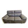 Image 2 : New Mazarian Contemporary Slate Grey Leather Loveseat