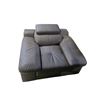 Image 1 : Mazarian Contemporary Slate Grey Leather Armchair