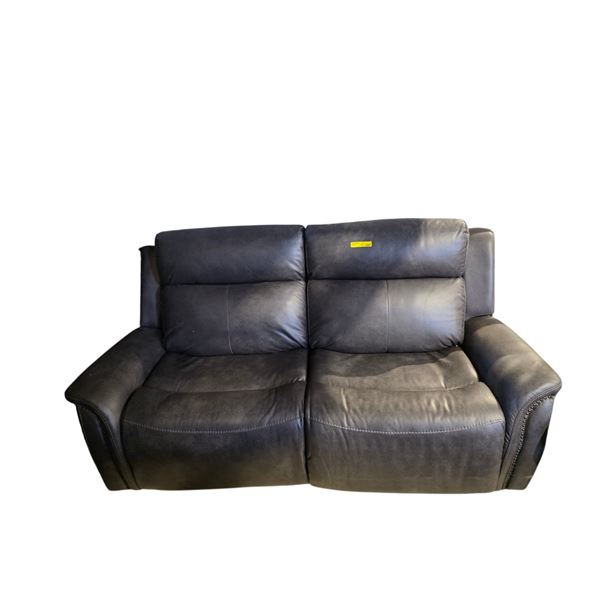 New - Amax Leather Premium Top-Grain Leather Power Reclining Loveseat