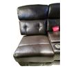 Image 3 : Amax Leather Premium Leather Power Reclining Theater Loveseat (missing one section)