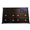 Image 1 : New  Dark Cherry Dresser featuring Polished Silver-Tone Hardware