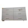 Image 2 : High-Gloss White 6-Drawer Dresser