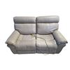Image 1 : Premium Grey Leather 2-Seater Power Reclining Sofa