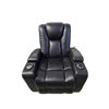 Image 1 : Amax Leather - Modern Black Power Reclining Armchair